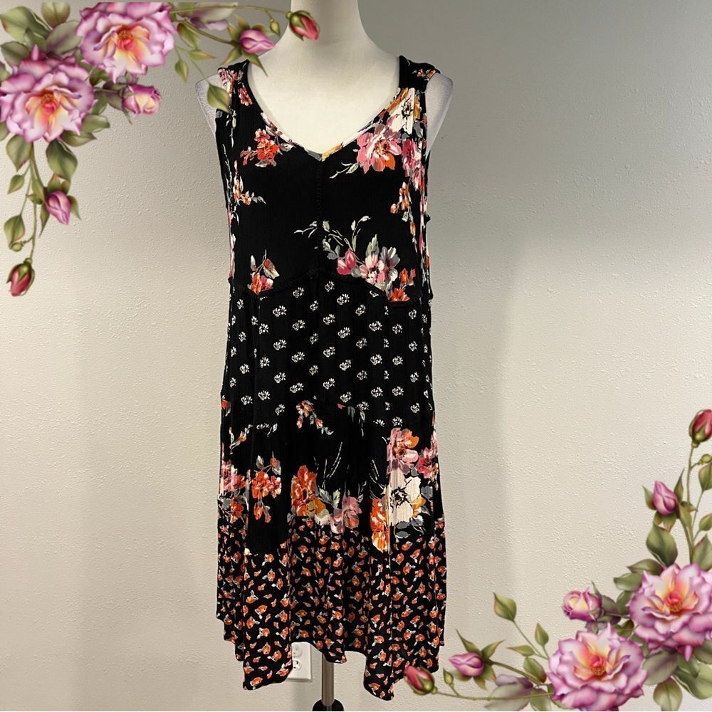 Bila Floral a-line Sleeveless Dress size small cottagecore style
